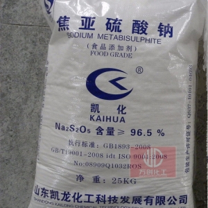 焦亞硫酸鈉，Na2S2O5，食用焦亞硫酸